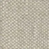 Beige woven fabric texture with a subtle grid pattern and heathered effect, displaying horizontal and vertical threads and printed text.